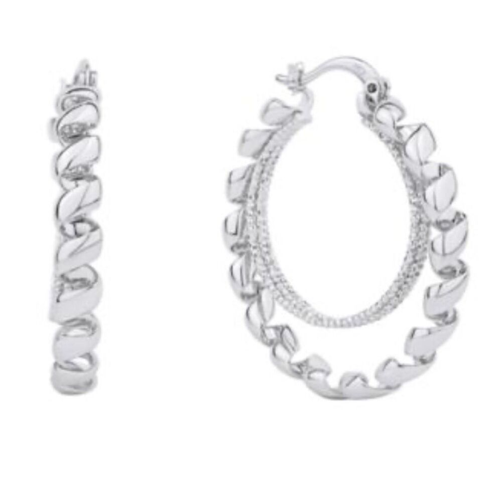And Now This Silver Plated Hoop Earrings – Classic Everyday Jewelry